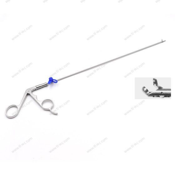 Spinal endoscope - nucleus pulposus forceps - 3.5mm x 330mm -45° round cup
